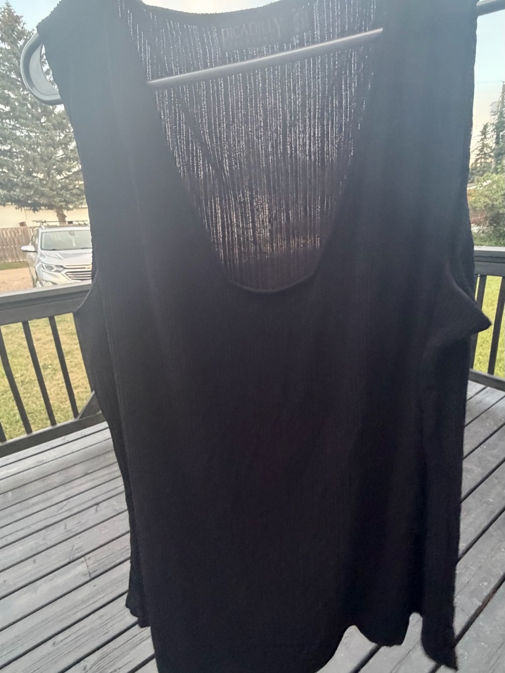 Picadilly Fashion Black Scoop Neck Tank Top